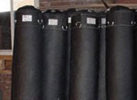 Step five in hand crafting a KO Fightgear Bag - The finished heavy bag